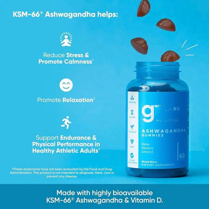 Goli Ashwagandha & Vitamin D Gummy for Improve Immunity & Sleep Quality & Anxiety, and Boost Energy