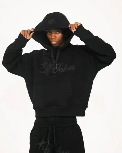 Men's Harajuku Y2K Two-Piece Tracksuit with Diamond Embroidery - Hoodie and Sports Pants Set